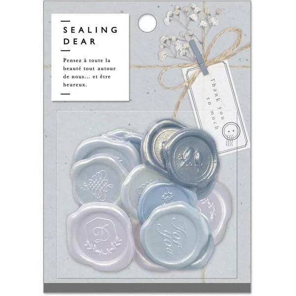 Q-Lia Sealing Dear Seal Sticker Pack - Pearl Blue – Pinky Elephant